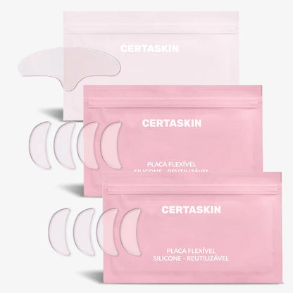 Kit Facial Placas Flexíveis de Silicone Certaskin – Testa, Olhos & Sorriso
