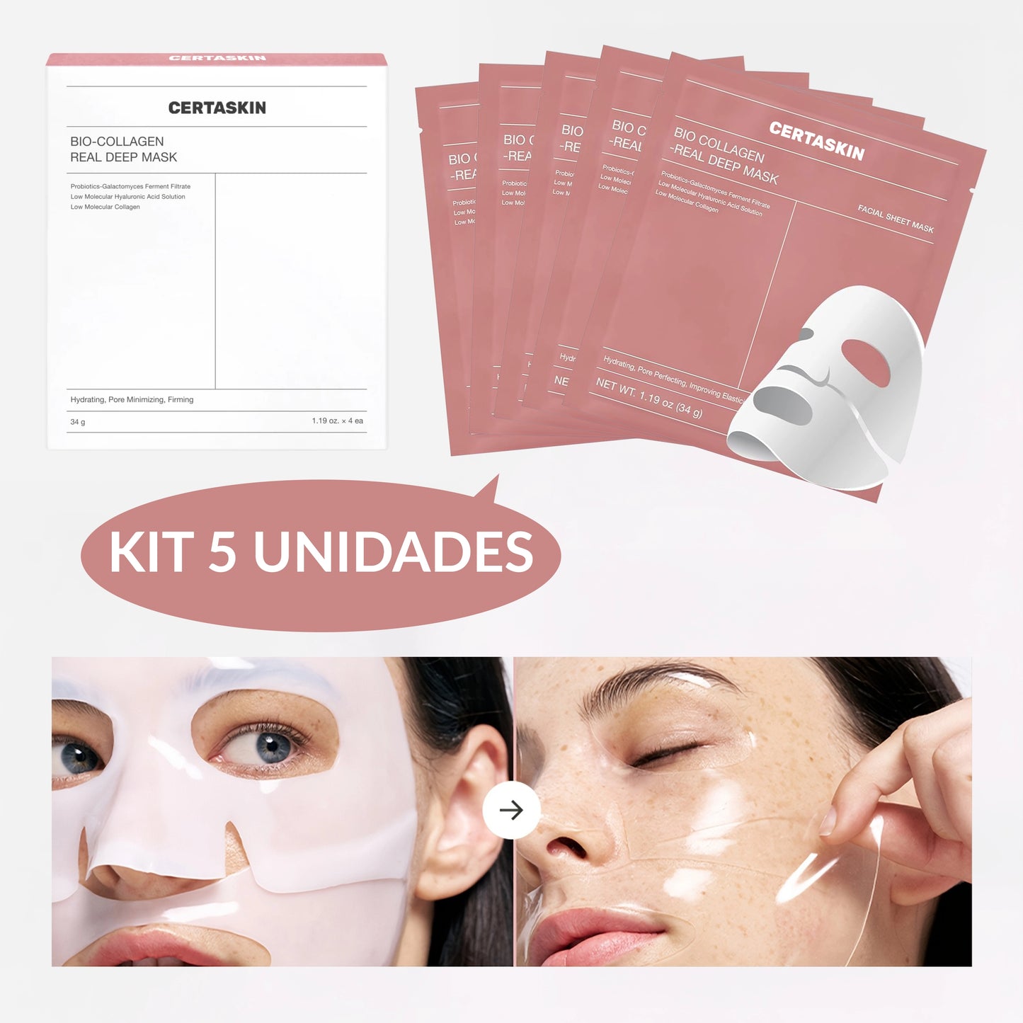 Bio Collagen Mask Certaskin – Máscara de Bio Colágeno